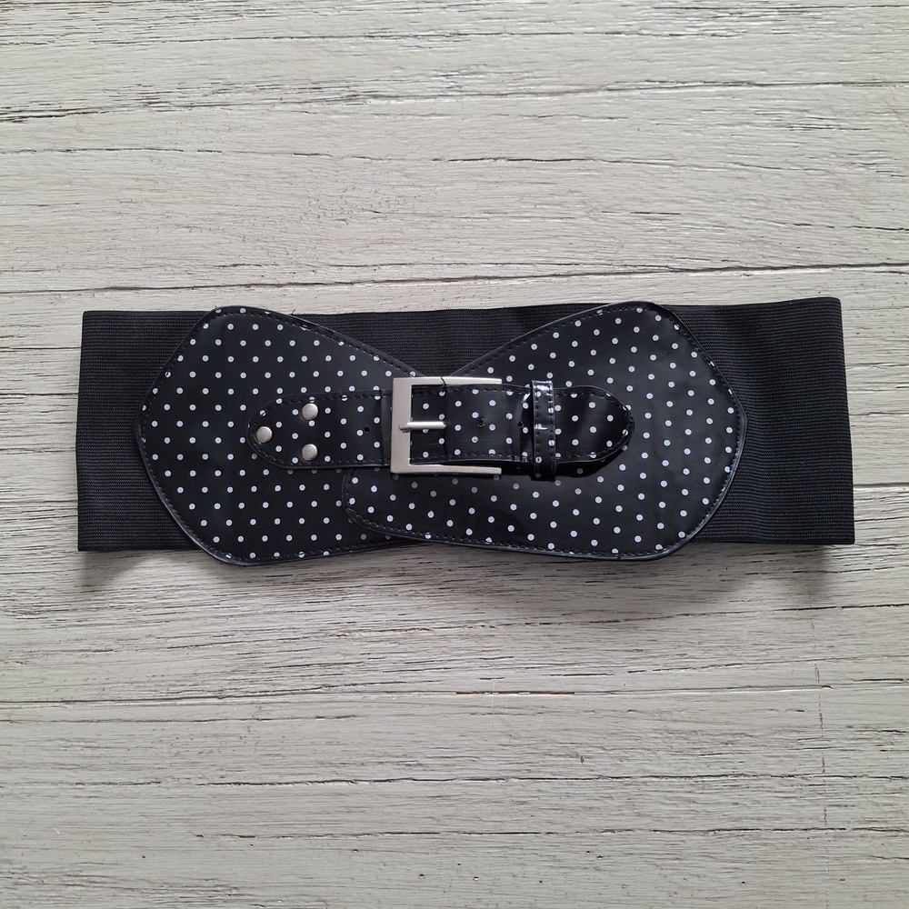 💋Vintage Polka Dot Black Belt💋